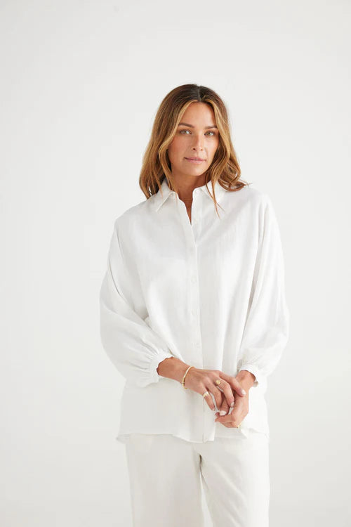 Brave + True | Monty Shirt - White