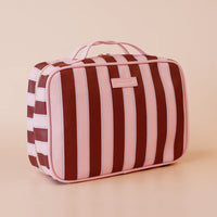 Fox + Fallow | Burgundy Stripe Cosmetic Bag