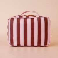 Fox + Fallow | Burgundy Stripe Cosmetic Bag