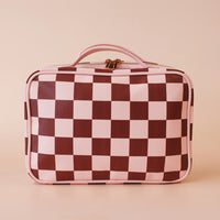 Fox + Fallow | Cherry Check Cosmetic Bag