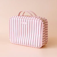 Fox + Fallow | Rosé Pinstripe Cosmetic Bag