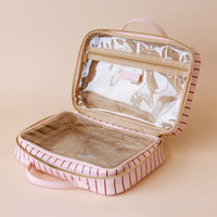 Fox + Fallow | Rosé Pinstripe Cosmetic Bag