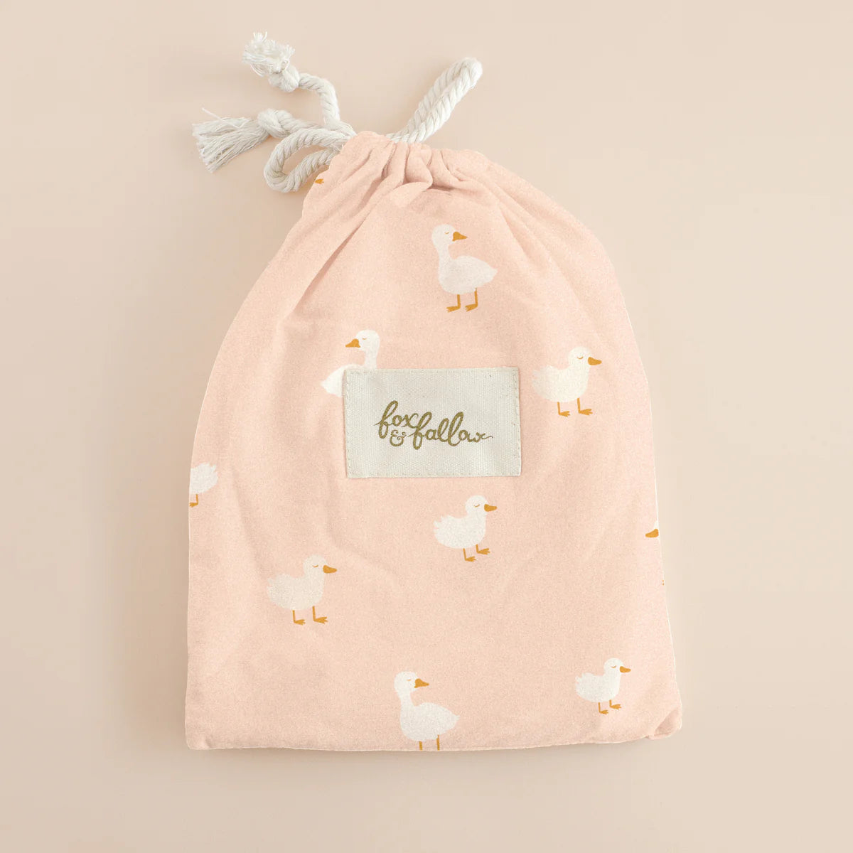 Fox & Fallow | Pink Ducks Organic Fitted Cot Sheet