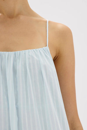 Assembly Label | Cammy Stripe Maxi Dress - Blue Haze / White