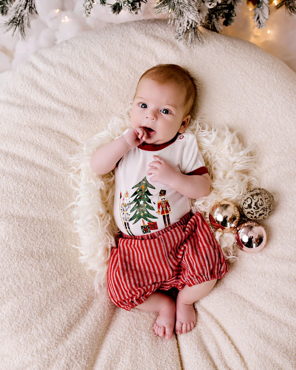 Confetti Kids | Pure Linen Bloomers - Red Stripe