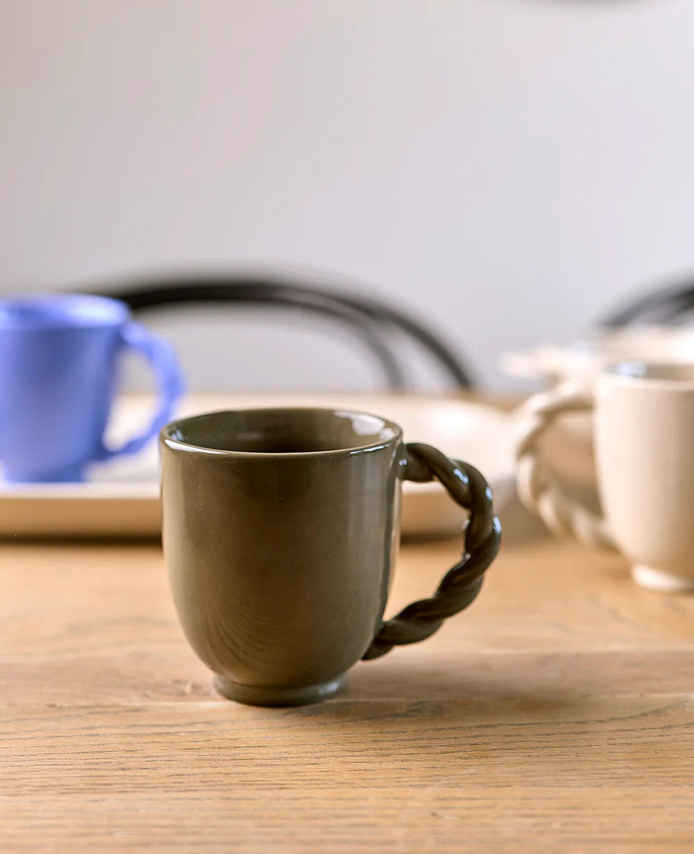 Robert Gordon | Vintage Table Cable Handled Mug / Jade
