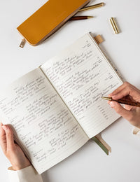 Bespoke Letterpress |  2026 Desktop Linen Bound Planner - Button Fern