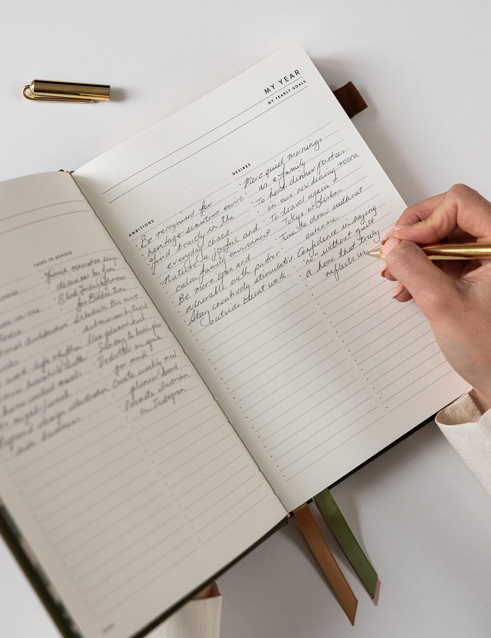 Bespoke Letterpress |  2026 Desktop Linen Bound Planner - Hunter Green