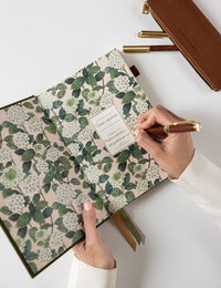 Bespoke Letterpress |  2026 Desktop Linen Bound Planner - Hunter Green