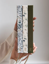 Bespoke Letterpress |  2026 Desktop Linen Bound Planner - Hunter Green