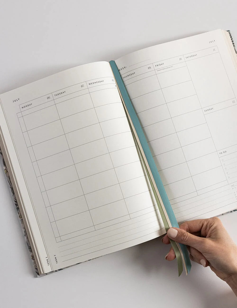 Bespoke Letterpress | 2026 Teachers A4 Planner - Ivory Garden