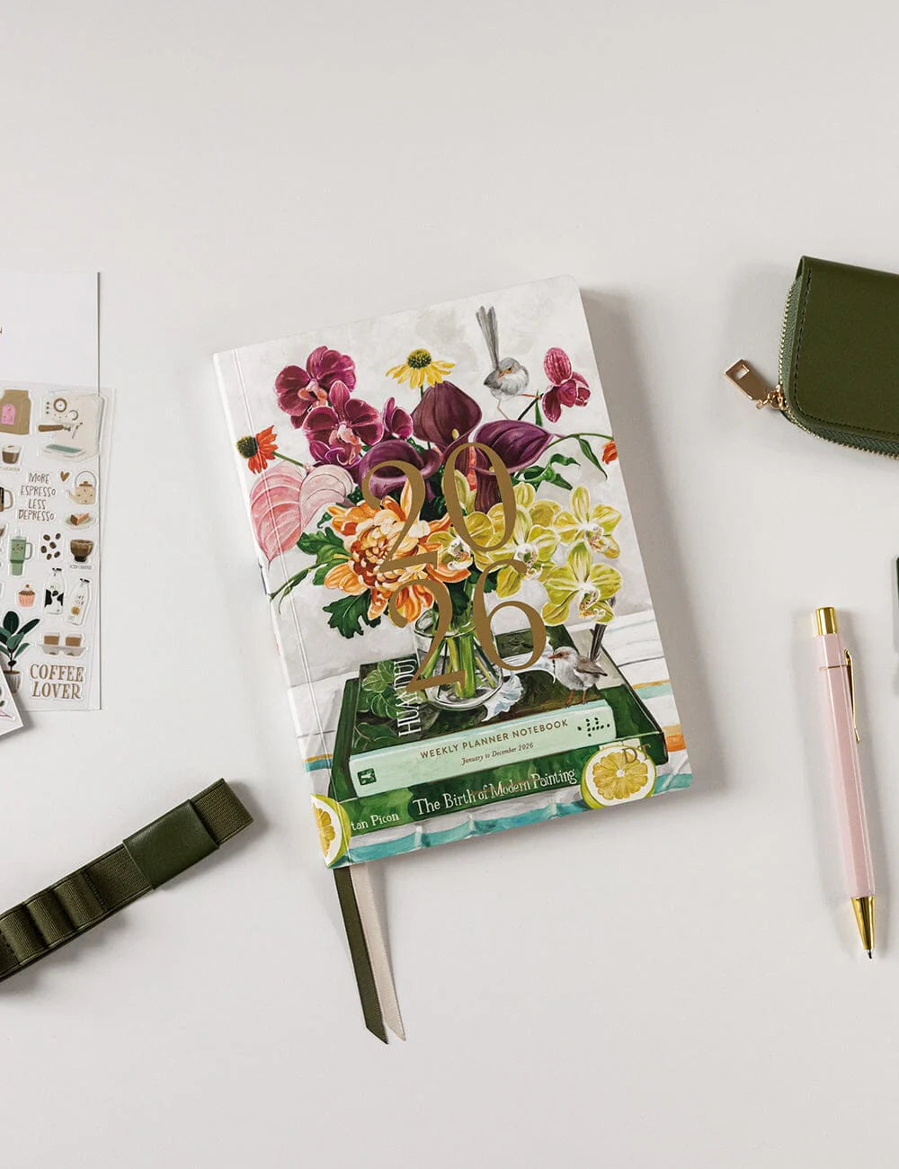 Bespoke Letterpress |  2026 Weekly Planner Notebook - Fairy Wren