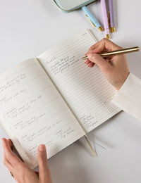 Bespoke Letterpress |  2026 Weekly Planner Notebook - Ivory Garden
