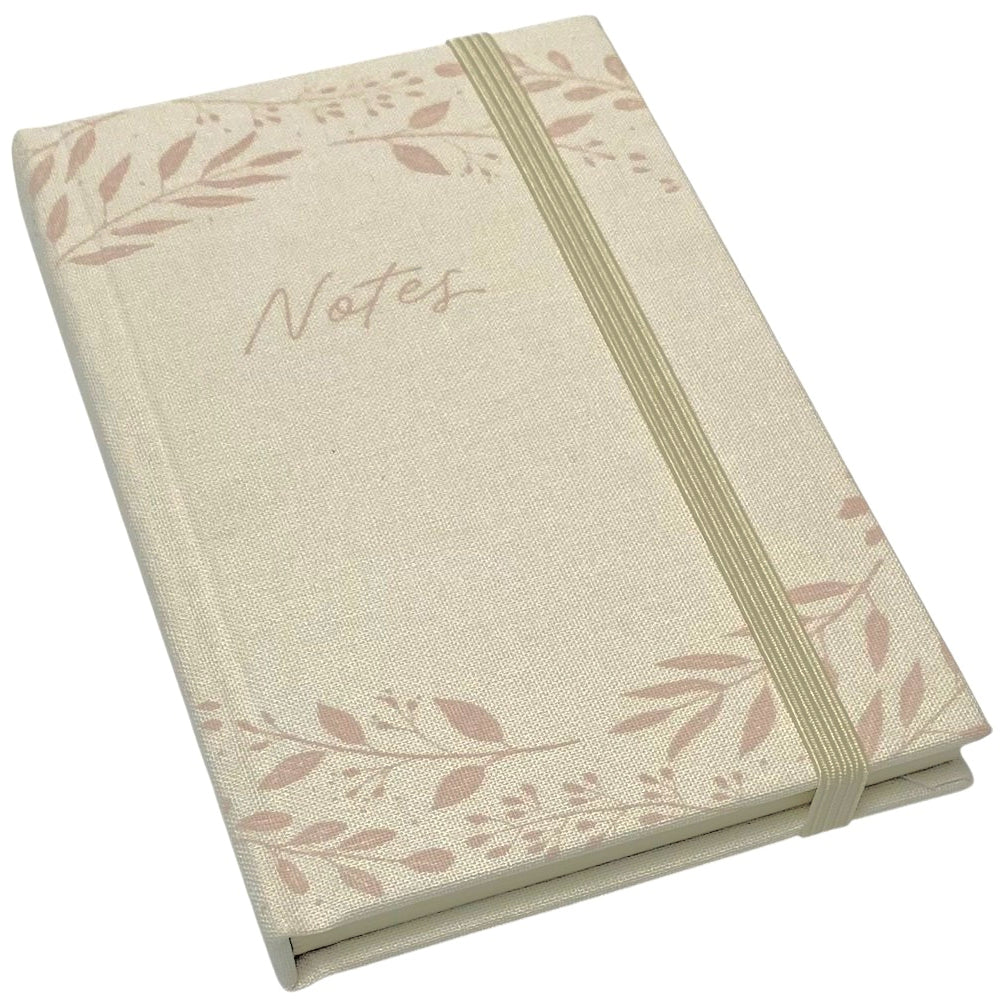 Fabric Cover Notebook - Leaves A6