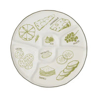 Deli Ceramic Divided Platter - Green