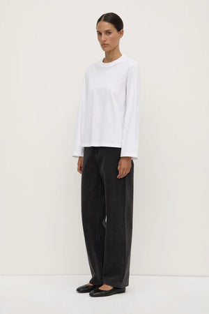 Assembly Label | Dana Relaxed Long Sleeve Tee - White