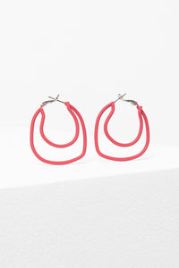 ELK | Byra Hoop Earrings - Coral