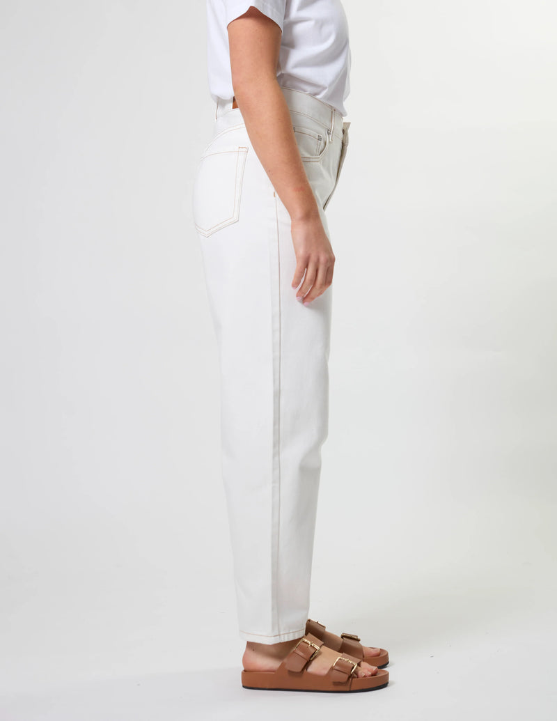 CARSON BARREL JEAN - ECRU