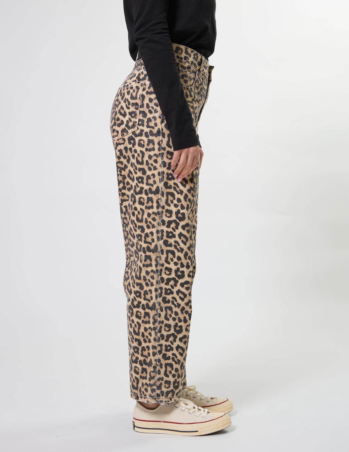 CARSON BARREL JEAN - LEOPARD