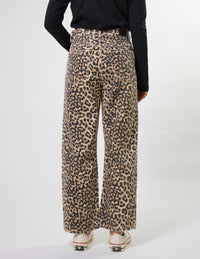CARSON BARREL JEAN - LEOPARD