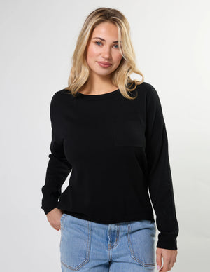 Stella + Gemma | Street Pocket Jumper - Black