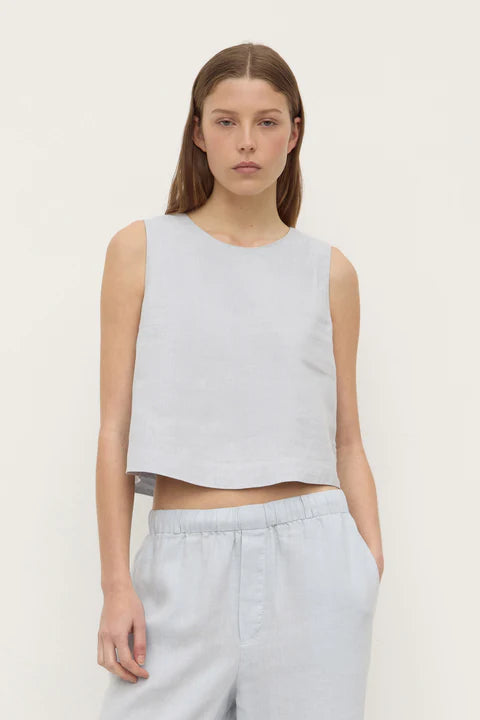 Assembly Label | Estelle Linen Top - Cloud
