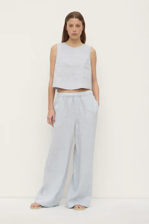 Assembly Label | Estelle Linen Top - Cloud