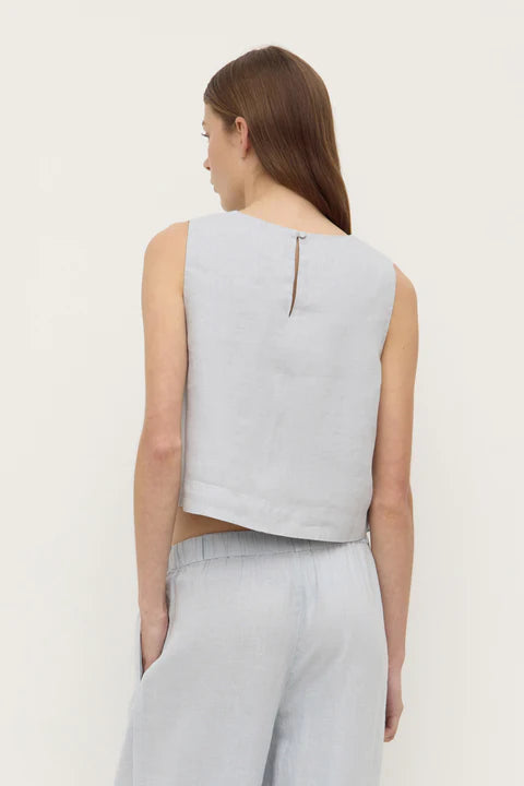 Assembly Label | Estelle Linen Top - Cloud