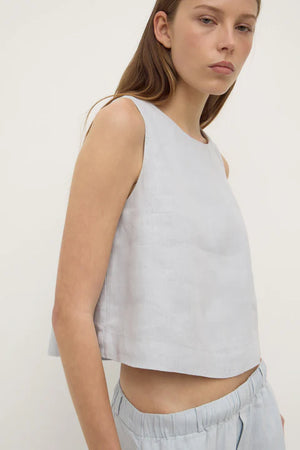 Assembly Label | Estelle Linen Top - Cloud