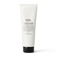 Eucalyptus AND Rosemary Body Scrub in a 250ml white tube.