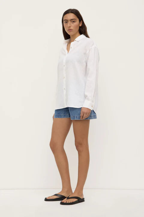 Assembly Label | Womens Everyday Linen Shirt - White