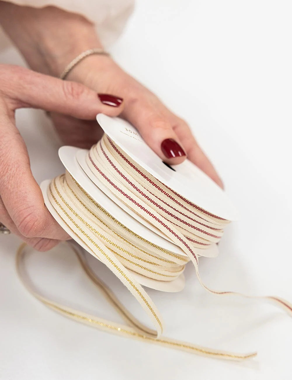 Bespoke Letterpress | Fine Cotton Ribbon with Line