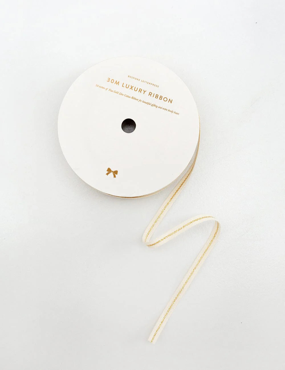 Bespoke Letterpress | Fine Cotton Ribbon with Line