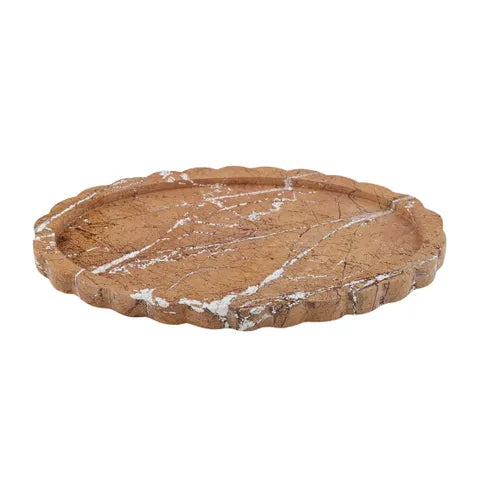 Florence Marble Tray - Brown