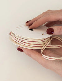 Bespoke Letterpress | Fine Cotton Ribbon with Line