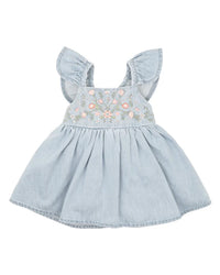 Bebe | Palm Cove Denim Embroidered Dress