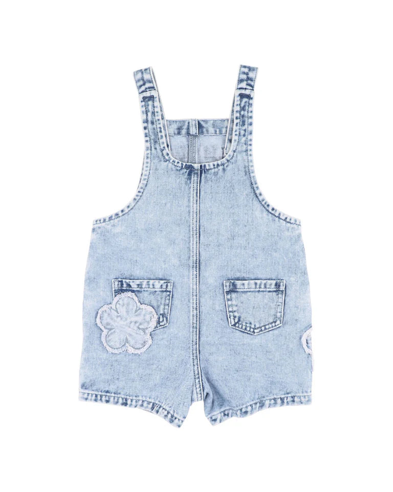Fox & Finch | Grow Wildflower Applique Denim Overall