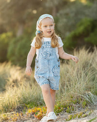 Fox & Finch | Grow Wildflower Applique Denim Overall