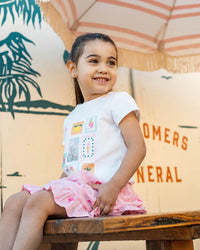 Bebe | Summer Vacay Holiday Stamp Tee