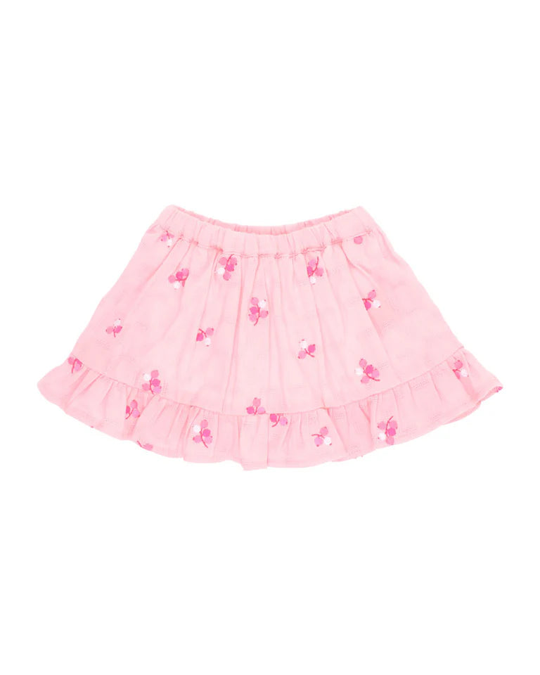 Bebe | Summer Vacay Embroidered Skirt - Pink