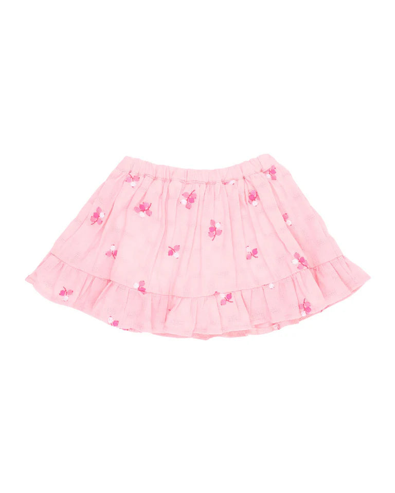 Bebe | Summer Vacay Embroidered Skirt - Pink