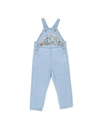 Fox & Finch | Botanica Embroidered Overalls - Washed Denim