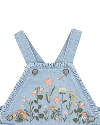 Fox & Finch | Botanica Embroidered Overalls - Washed Denim