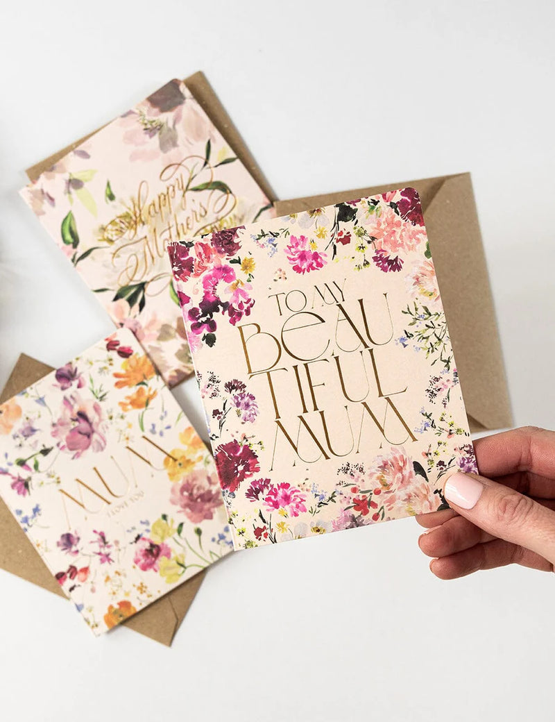 Bespoke Letterpress | To my beautiful Mum (Florals)