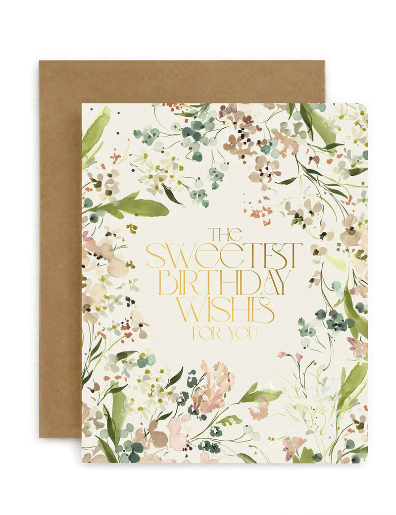Bespoke Letterpress | The Sweetest Birthday Wishes for You Greeting Card
