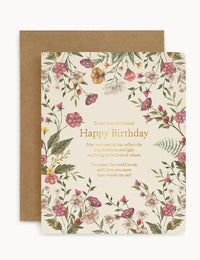 Bespoke Letterpress | To My Beautiful Friend - Happy Birthday