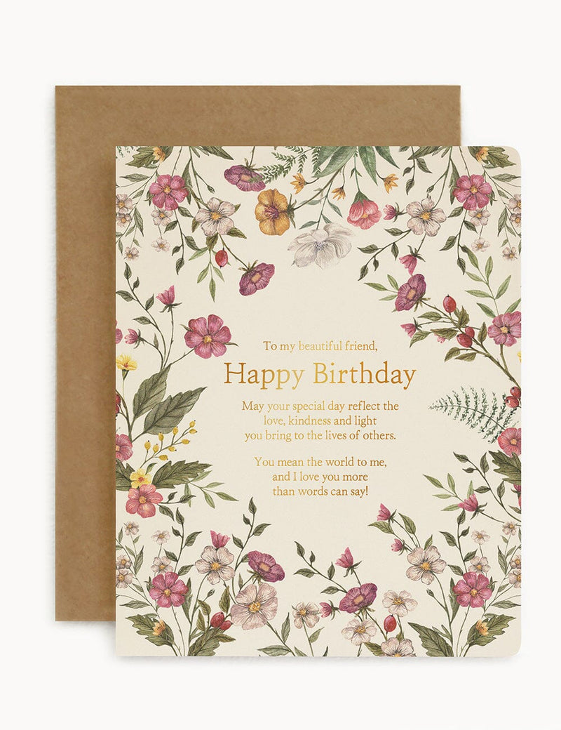 Bespoke Letterpress | To My Beautiful Friend - Happy Birthday