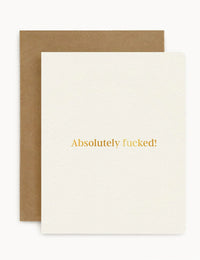 Bespoke Letterpress | Absolutely F%#ked