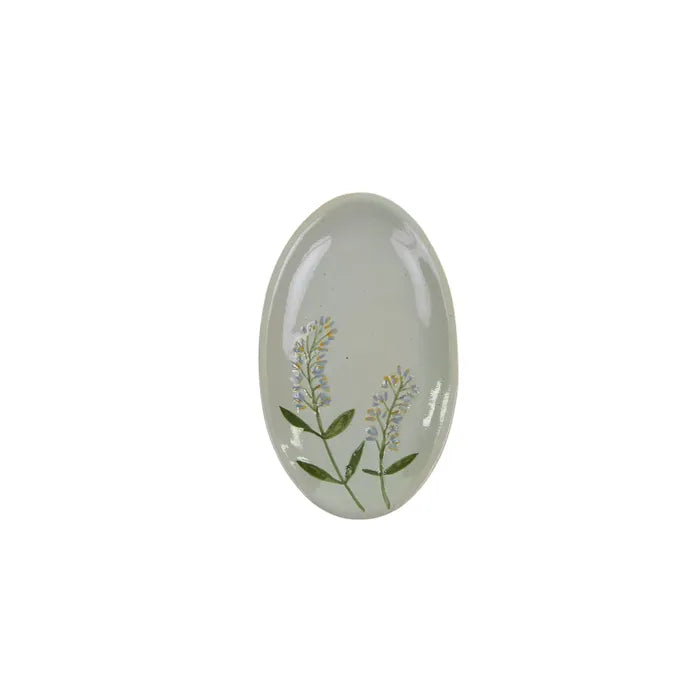Fiori Oval Dish - Natural/Blue