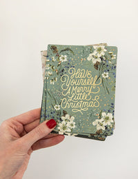 6 PACK CHRISTMAS CARD BOXSET - ENGLISH GARDEN